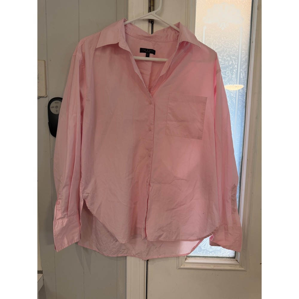 Rag & Bone Pink Cotton Button Down Shirt Long Sleeve RA9E26SSMCO Small